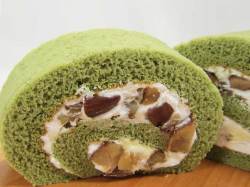 栗・抹茶ロールケーキ